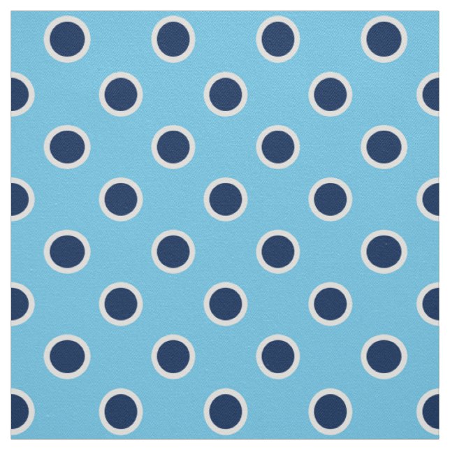Marine-Blau-Tupfen-Muster auf hellblauem Gewebe Stoff (Muster)
