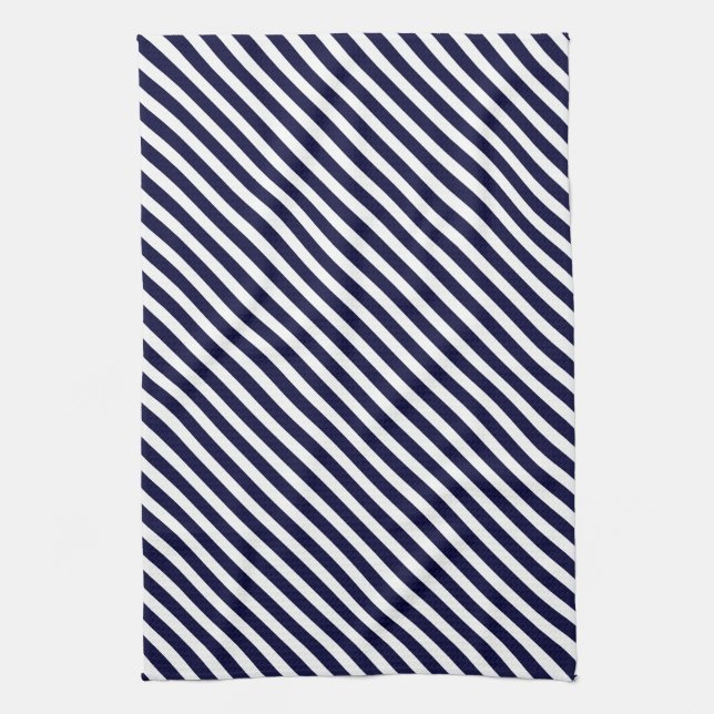 Marine-Blau-u. weißesgestreiftes Muster Küchentuch (Vertikal)