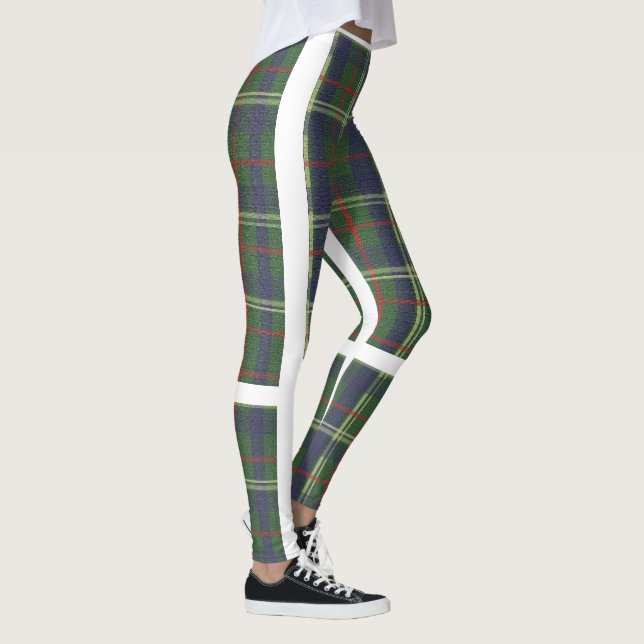 Marine-Blau und Grün Londons kariertes überprüftes Leggings (Rechts)