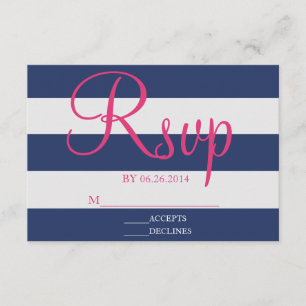 Marine-Blau und rosa Streifen UAWG Karte