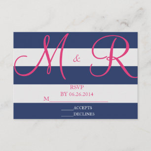 Marine-Blau und rosa Streifen UAWG Karte
