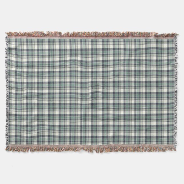 Marine-Blau und Seafoam grünes kariertes Decke (Vorderseite)