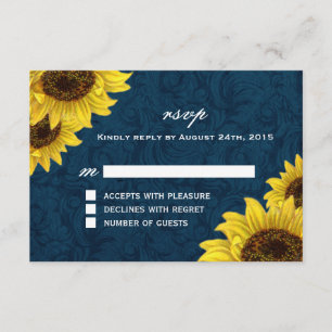 Marine-Blau und Sonnenblume UAWG Karten