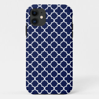 Marine-Blau und Weiß Quatrefoil Muster title_seo2