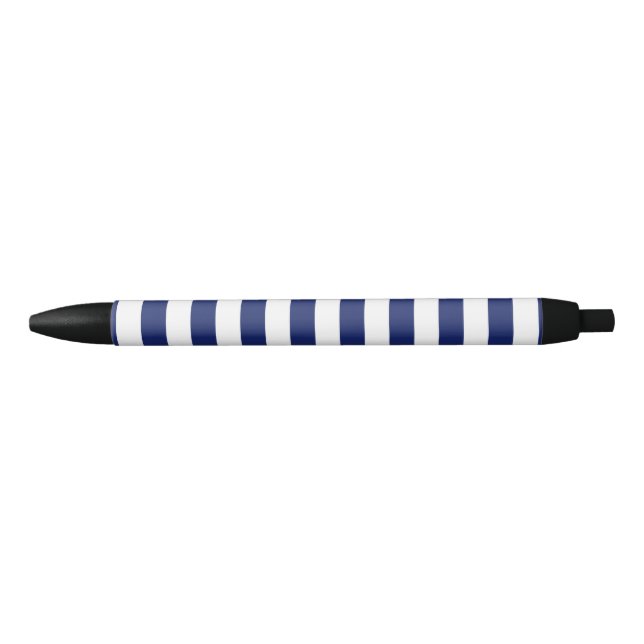 Marine-Blau-und Weiß-Streifen-Muster Kugelschreiber (Vorderseite)