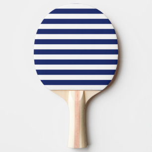 Marine-Blau-und Weiß-Streifen-Muster Tischtennis Schläger