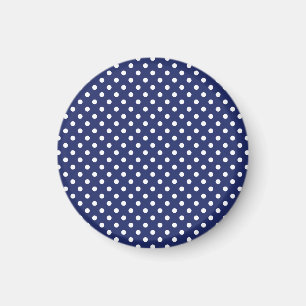 Marine-Blau-und Weiß-Tupfen-Muster Magnet