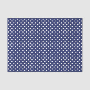 Marine-Blau-und Weiß-Tupfen-Muster Seidenpapier