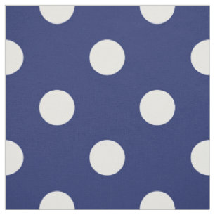 Marine-Blau-und Weiß-Tupfen-Muster Stoff