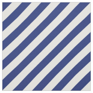 Marine-Blau-und weißesdiagonales Streifen-Muster Stoff