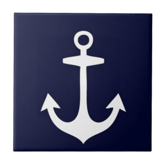 Marine-Blau-und weißesnautischinspiriertes Fliese