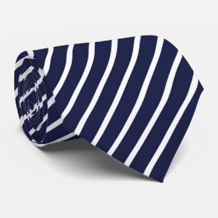 Marine-Blau-weiße Diagonale Stripes Krawatte