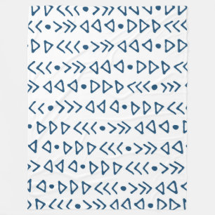 Marine-Blau-weißes Dreieck-Pfeil-Muster Fleecedecke