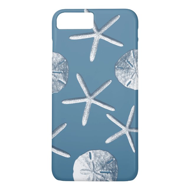 Marine-BlauseeSeashells iPhone 7 Plusfall Case-Mate iPhone Hülle (Rückseite)