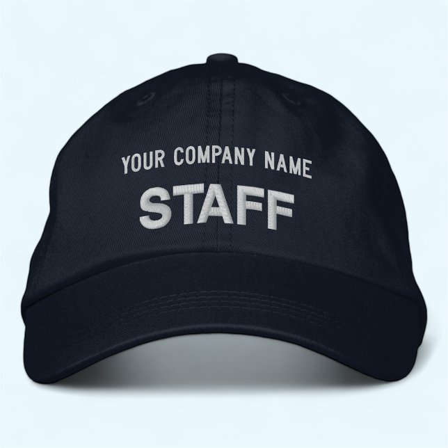 Marine Bleu Brodé Casquette de baseball d'état-maj (MISOOK Navy Blue Embroidered Staff Hat with Company Name)