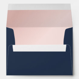 Marine Blue and Blush Modern Mariage Adresse de re