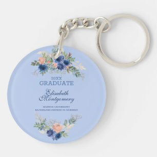 Marine Blue Blush Rose Roses Boho Graduation