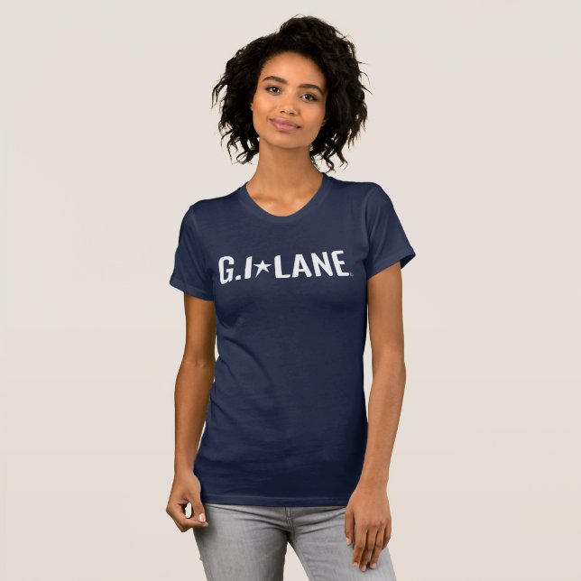 Marine Blue EMT Bella Canvas Fine Jersey T-shirt (Devant entier)