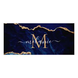 Marine Blue Gold Sparkly Votre carte de crédit de 