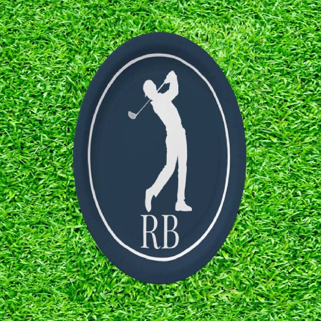 Marine Blue Golf Pappteller (Tee up the Perfect Surprise!)