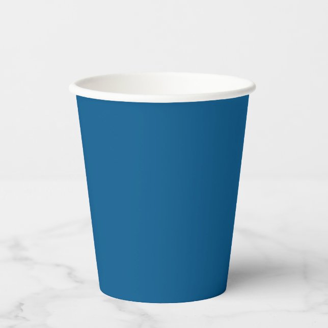 Marine Blue Hex code 00558B Pappbecher (Vorderseite)
