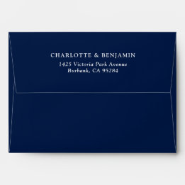 Marine Blue Modern Custom Wedding 5x7