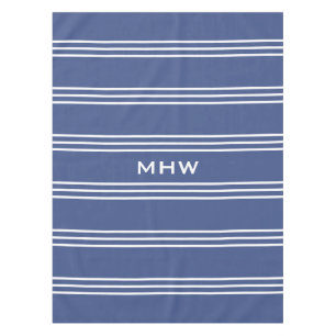 Marine Blue Stripes kundenspezifische Tischdecken