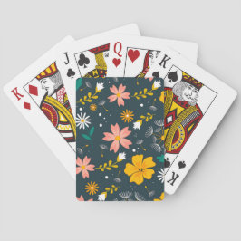 Marine Blumen-Garten Whimsical Frühlingsmuster Spielkarten