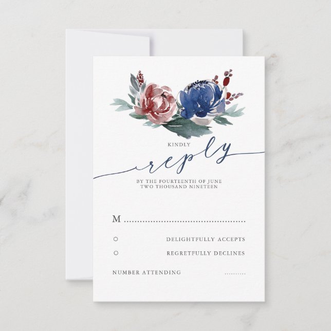 Marine Bourgogne Mariage floral RSVP (Devant)