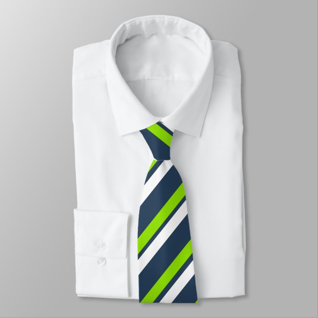 Marine Breeze Regimental Strip Neck Tie Krawatte (Gebunden)
