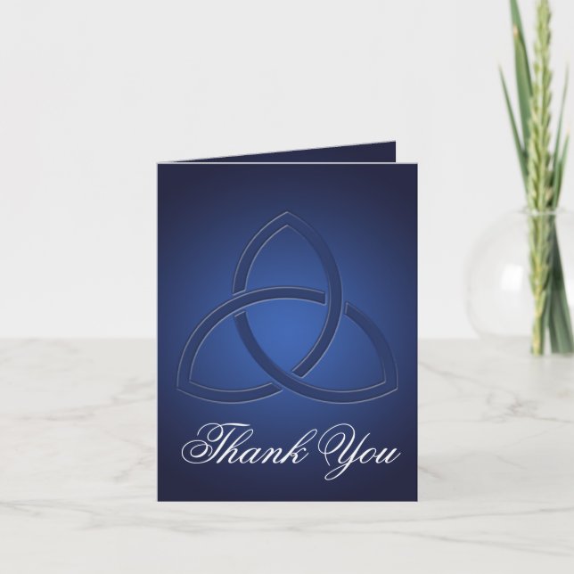 Marine Celtic Love Knot Merci Note Card (Devant)