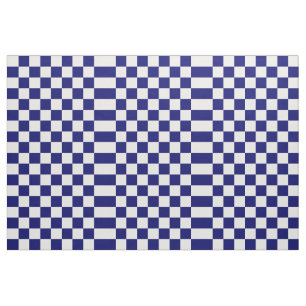 Marine Checkered et tissu géométrique blanc