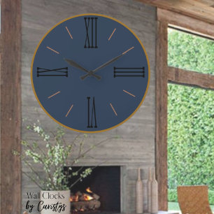 Marine contemporaine avec horloge murale en or acr