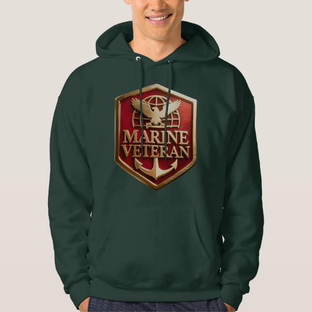Marine Corps Veteran Hoodie (Vorderseite)