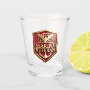 Marine Corps Veteran Logo Emblem Schnapsglas