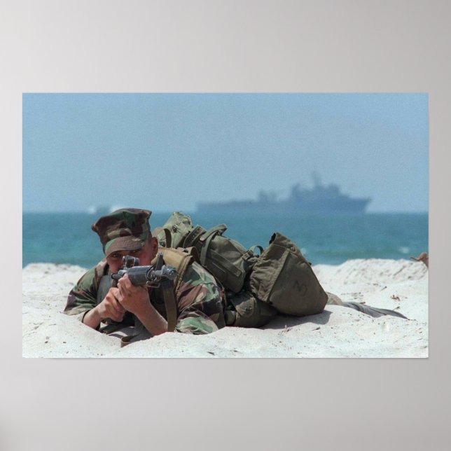 Marine Covers Beach Advance Poster (Vorne)