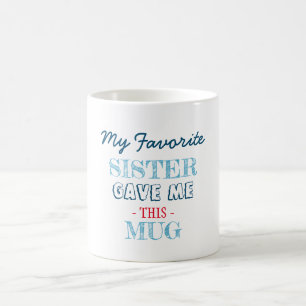 Marine einfaches Lieblingsgeschenk von Schwester Kaffeetasse
