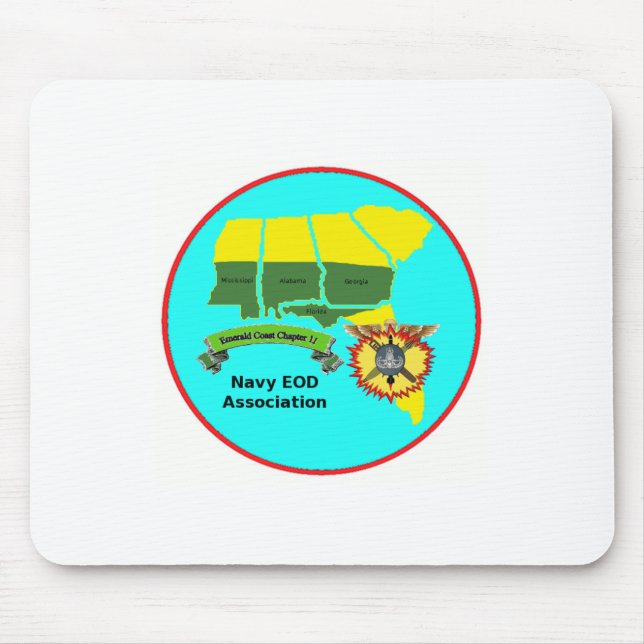 Marine EOD-Vereinigungs-Smaragdküsten-Kapitel 11 Mousepad (Vorne)