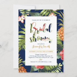 Marine et Or | Invitation Tropical Bridal Shower