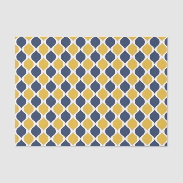 Marine et papier de soie de soie jaune (Recto)