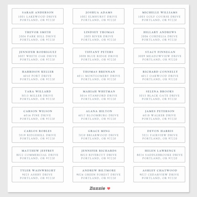 Marine | Étiquettes de adresse individuels (Feuille)