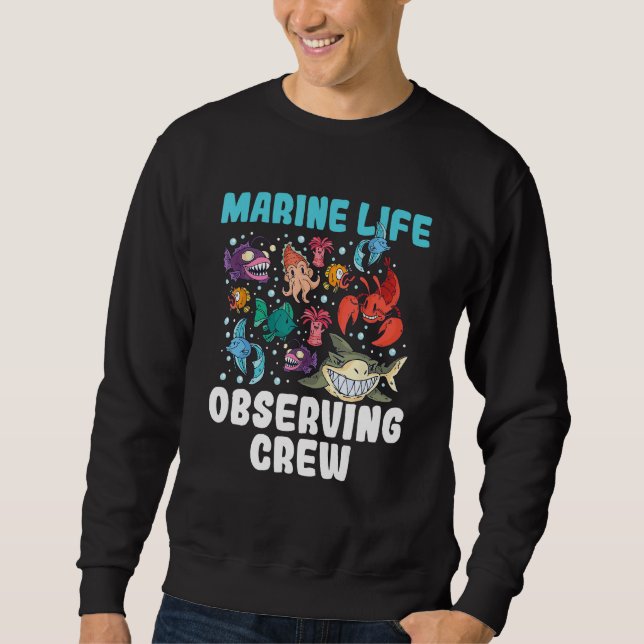 Marine fish biodiversity ocean conservation scuba  sweatshirt (Vorderseite)