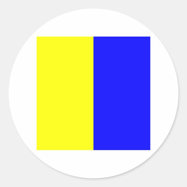 Marine Flag K Runder Aufkleber (Vorderseite)