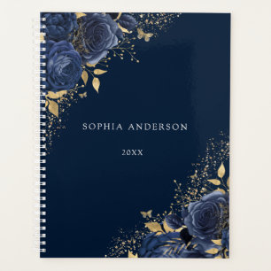 Marine Floral Rose Gold Leaf travail personnel