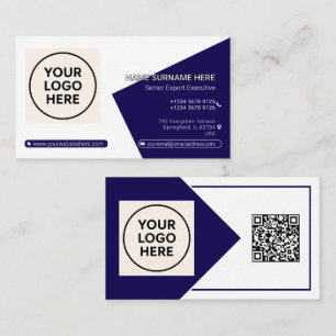 Marine Formaler QR-Code Professionell Unternehmens Visitenkarte