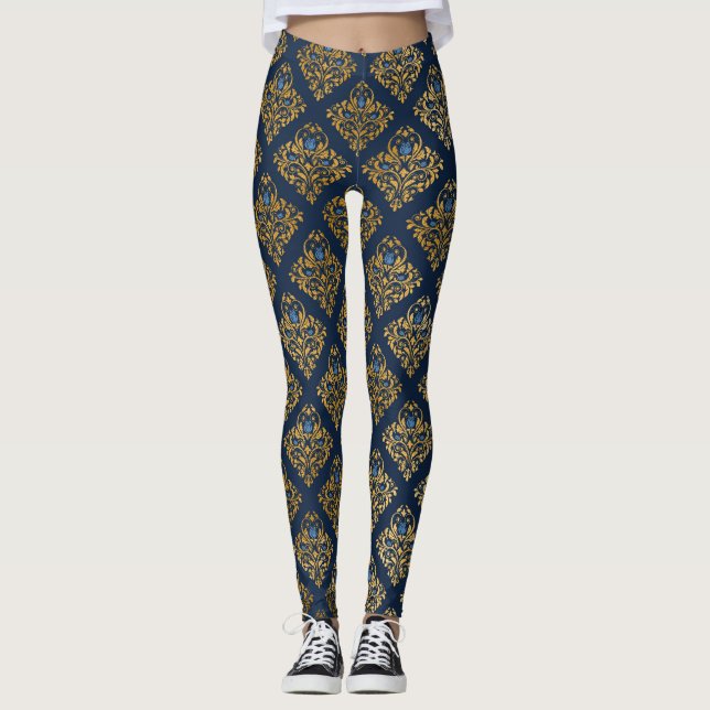 MARINE GOLD Motif leggings actif vêtements (Devant)