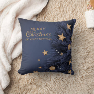 Marine Gold Simple Jour de Noël Jouer Oreiller 16"