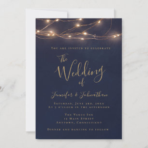 Marine Gold String éclaire les invitations de mari