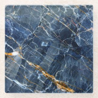 Marine-Goldmarmor-Glas-Untersetzer Glasuntersetzer