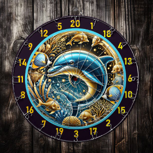 Marine Grace Dolphin Dartboard Art Dartscheibe